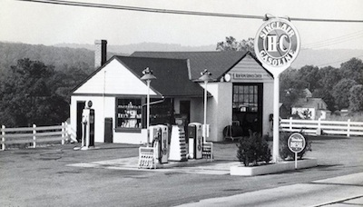 Old photo of Melson's garage