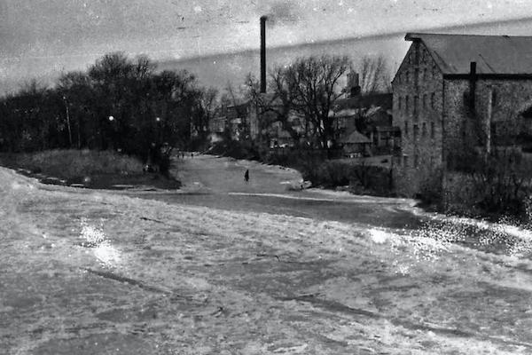 Old photo of Lambertville along the Delaware River