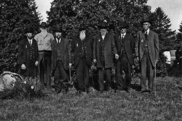 Vintage picture of New Hope PA Civil War veterans