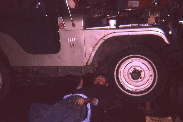 Old photo of a Jeep repair
