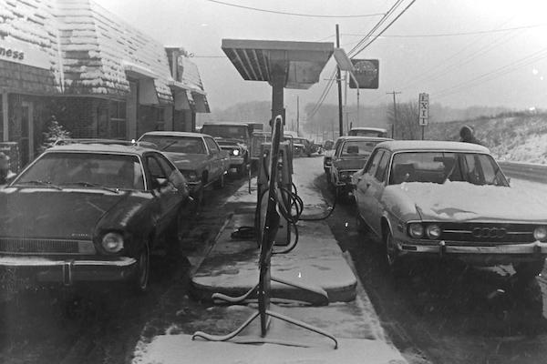 Vintage photo of Melsons when it was a gas station